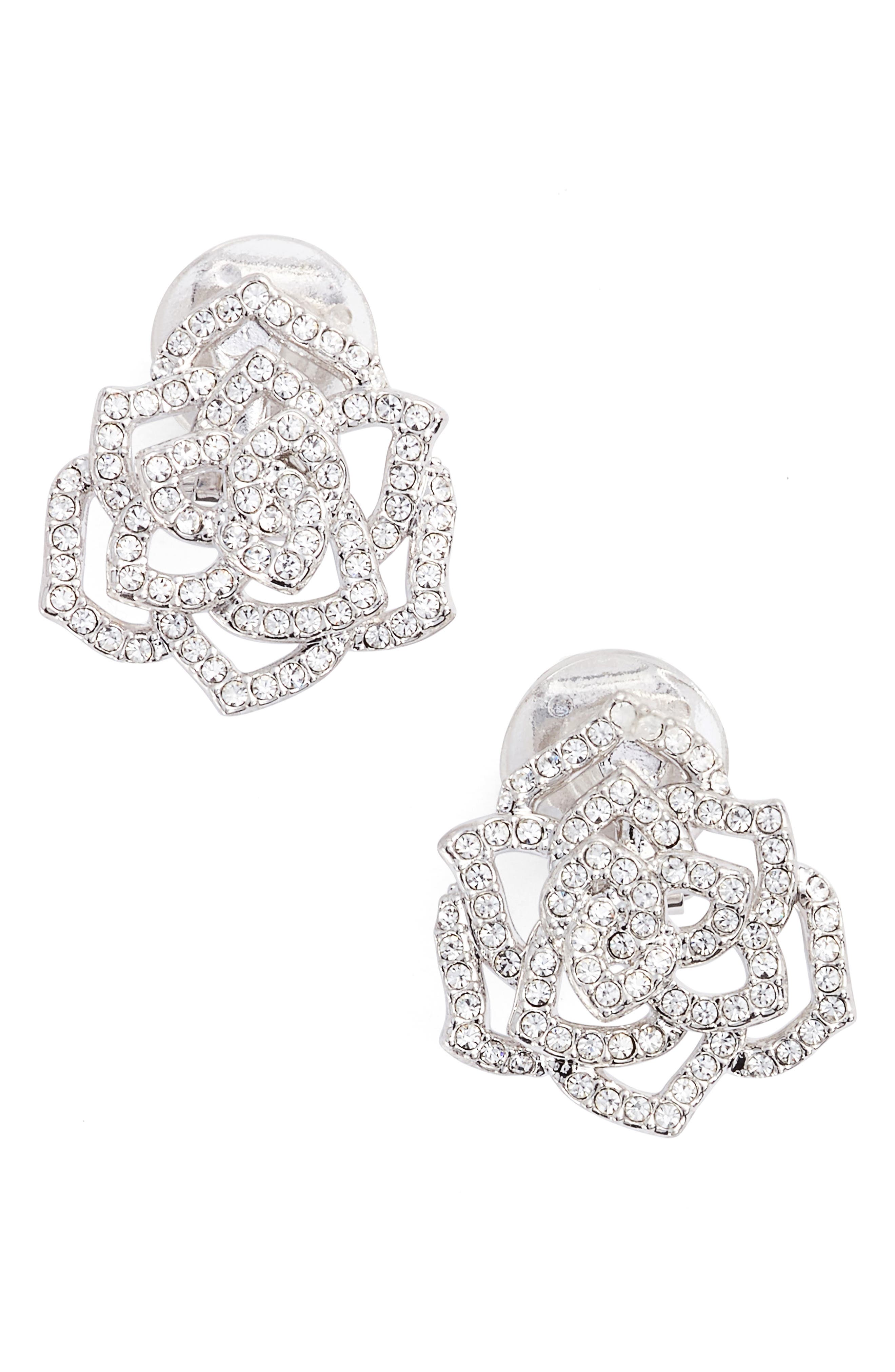 Nadri Rose ClipOn Stud Earrings Nordstrom