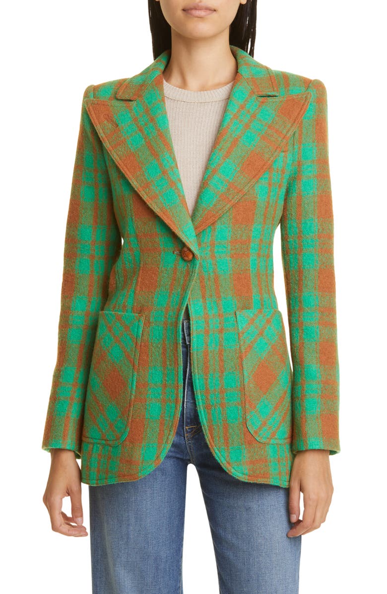 Smythe Plaid Wool Cutaway Jacket | Nordstrom