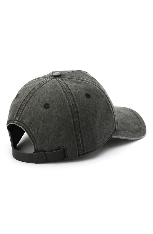 Shop Allsaints Ramskull Baseball Cap In Washed Black