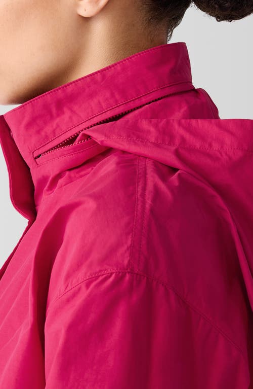 Shop Eileen Fisher Stand Collar Jacket In Azalea