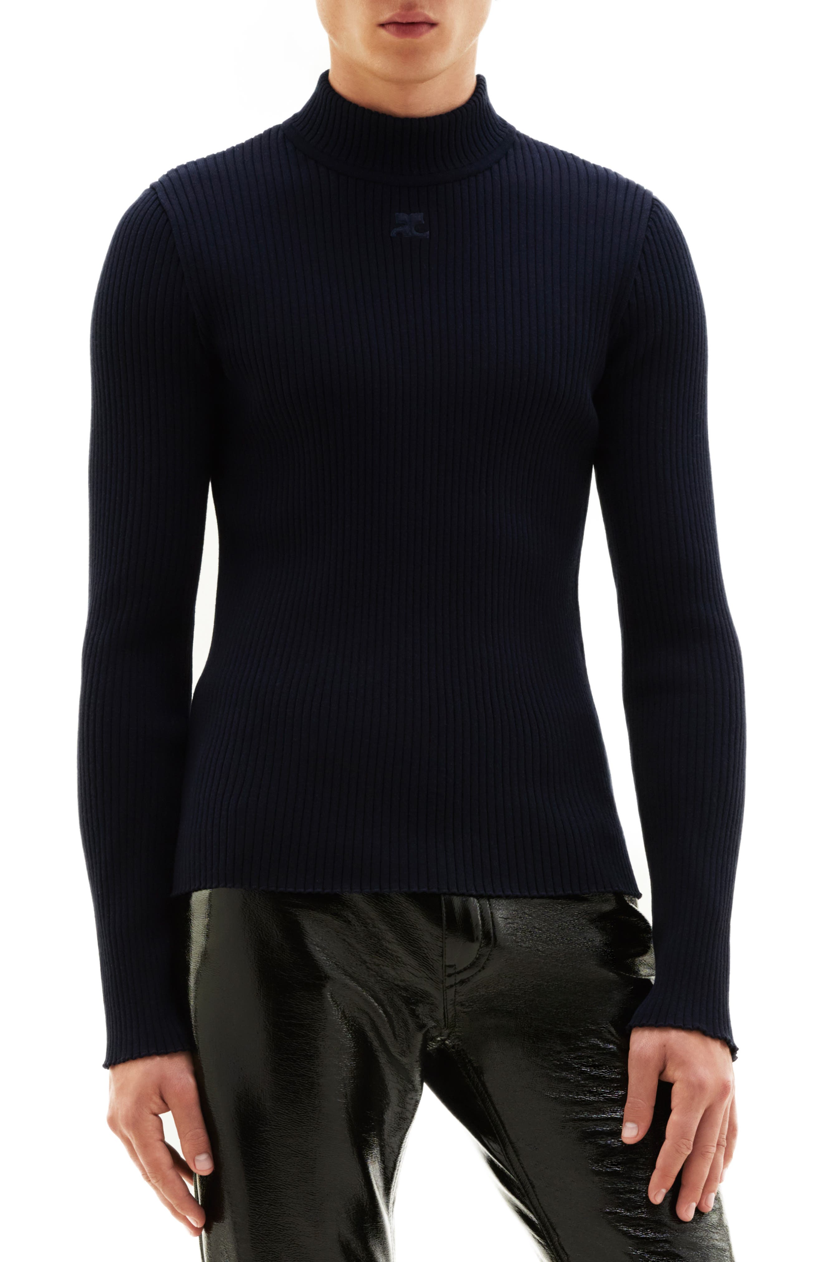 mens wool mock turtleneck