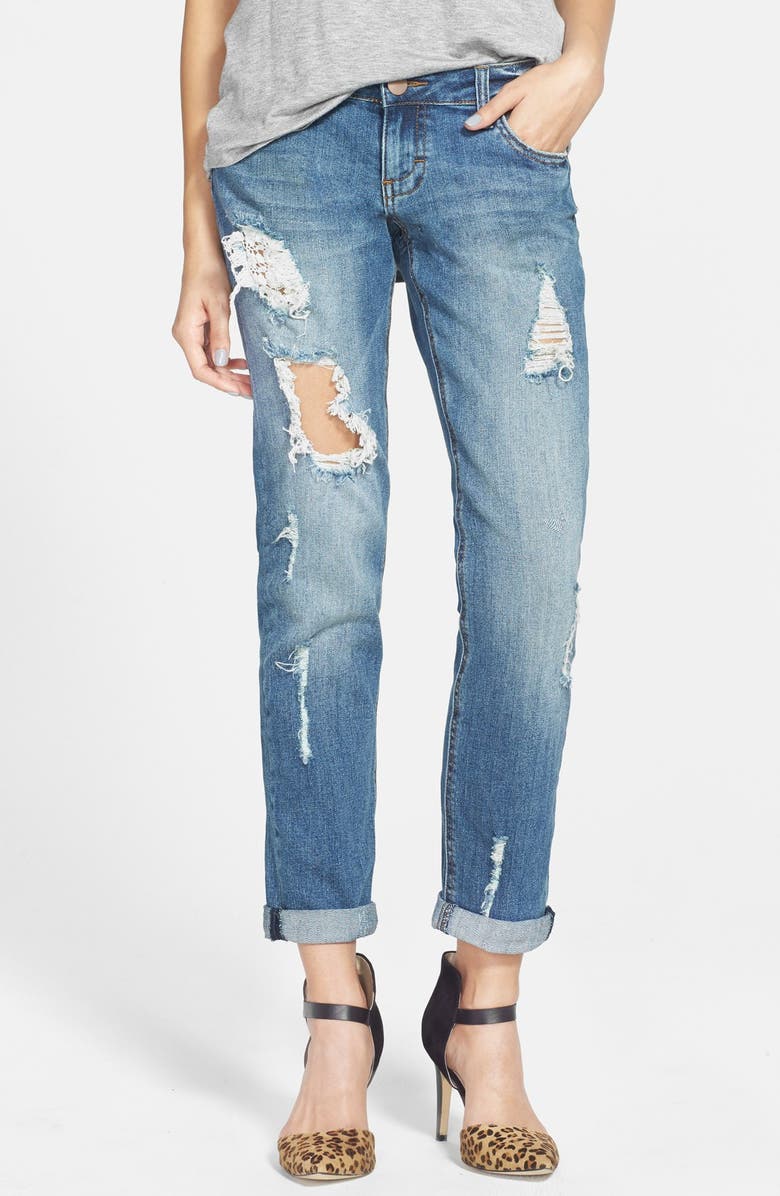 Sun & Shadow Destroyed Jeans (Medium Wash) | Nordstrom
