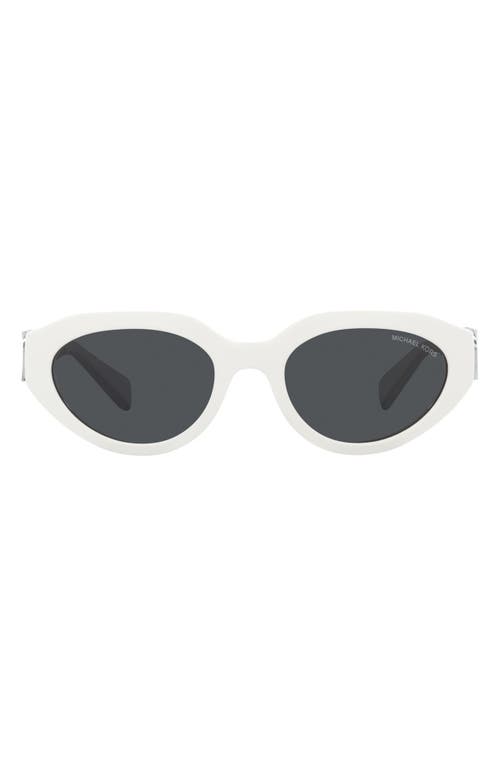 Michael Kors Empire 53mm Oval Sunglasses in White at Nordstrom