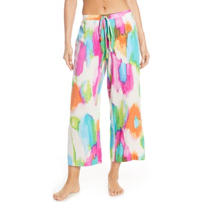 Natori Aurora Wide Pajama Pants, White