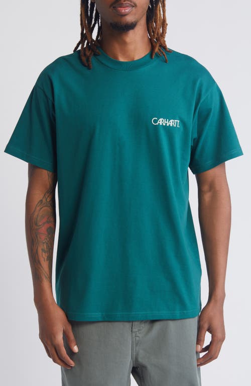 Carhartt Work Progress Soil Logo Graphic T-Shirt Teal at Nordstrom,