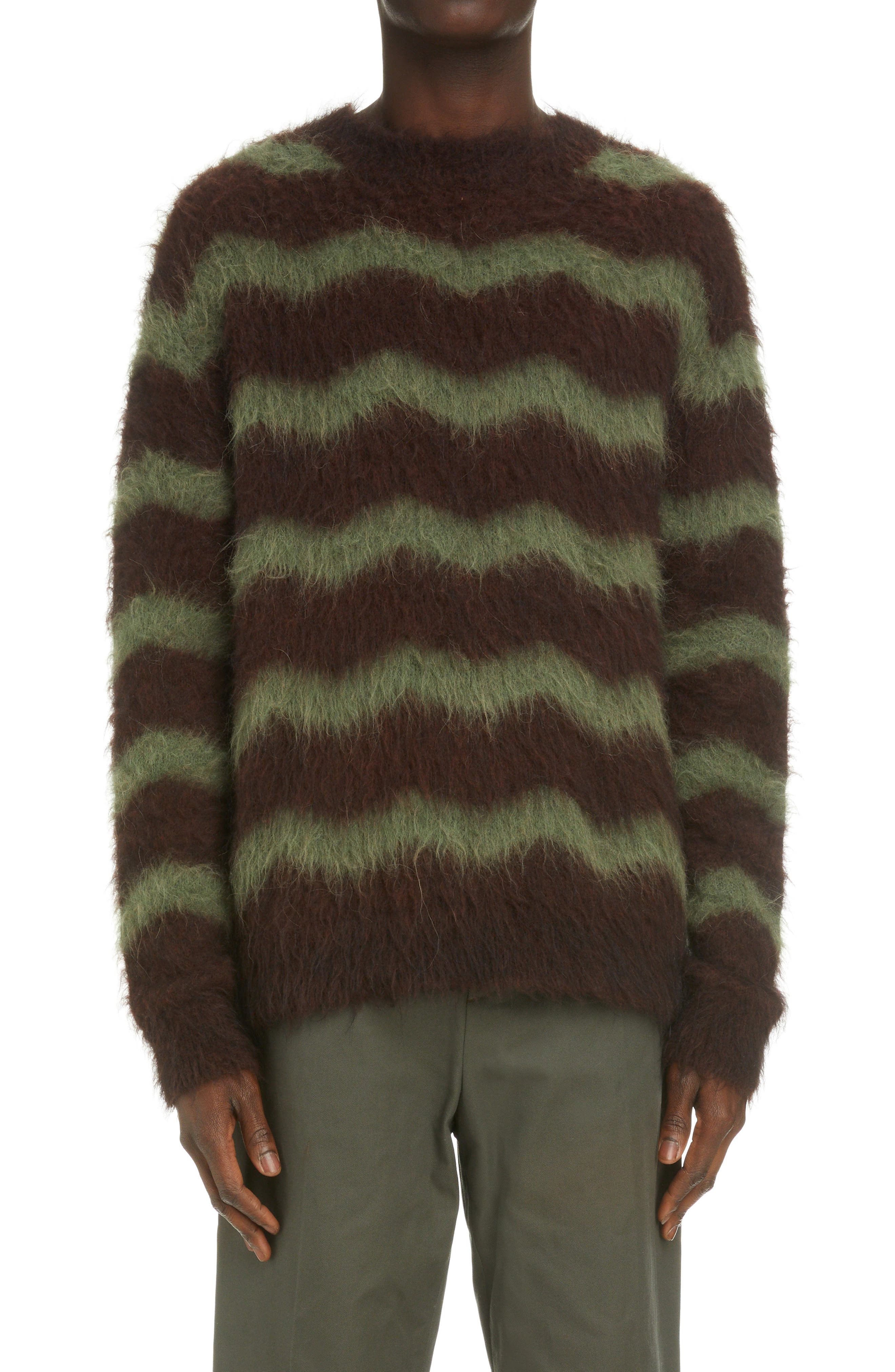 brown fuzzy sweater