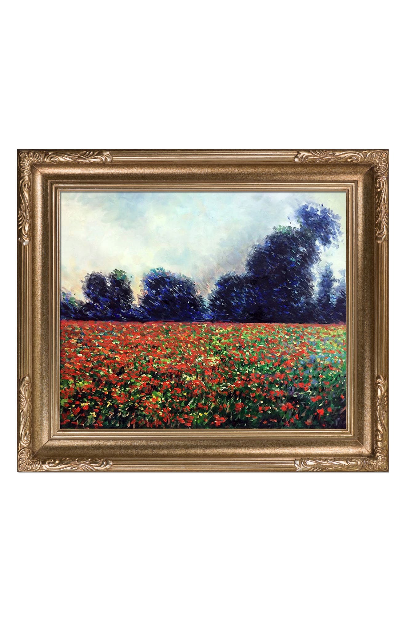 Overstock Art Poppies At Giverny By Claude Monet Framed Hand Painted ...