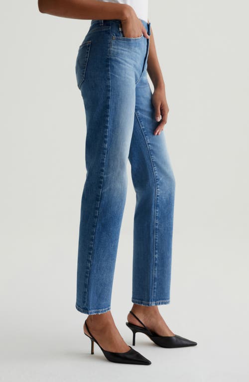 Shop Ag Brinley Mid Rise Classic Straight Leg Jeans In Grand Central