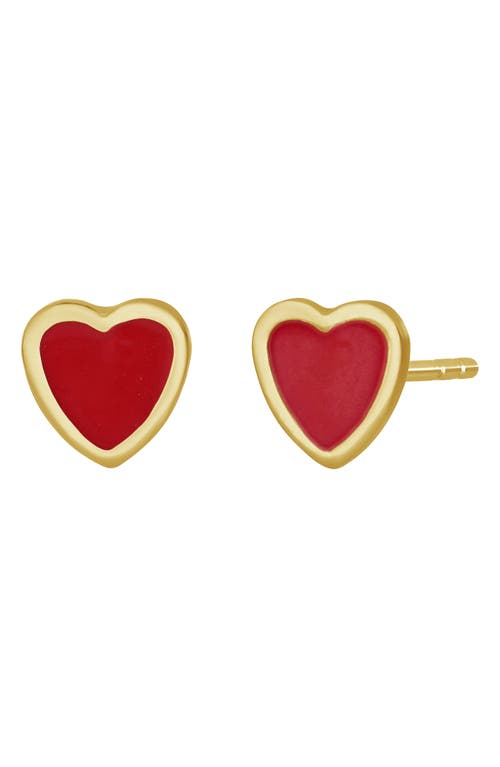 Bony Levy Kids' 14K Gold Heart Stud Earrings in 14K Yellow Gold at Nordstrom