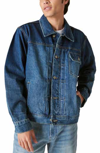 Topshop Padded Denim Jacket in Dirty bleach-Blue