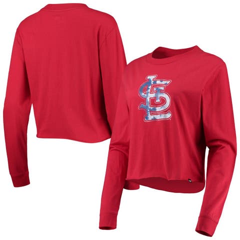 Arizona Cardinals New Era Women's Crop Long Sleeve T-Shirt - Cardinal