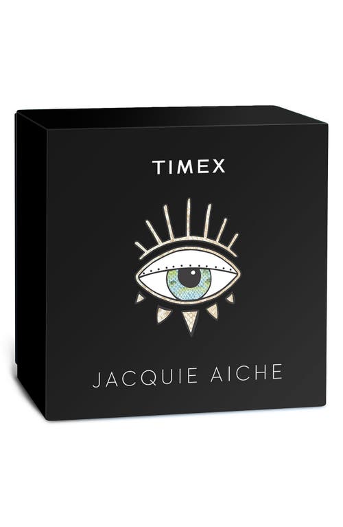 Shop Timex ® X Jacquie Aiche Leather Strap Watch, 41mm In Black