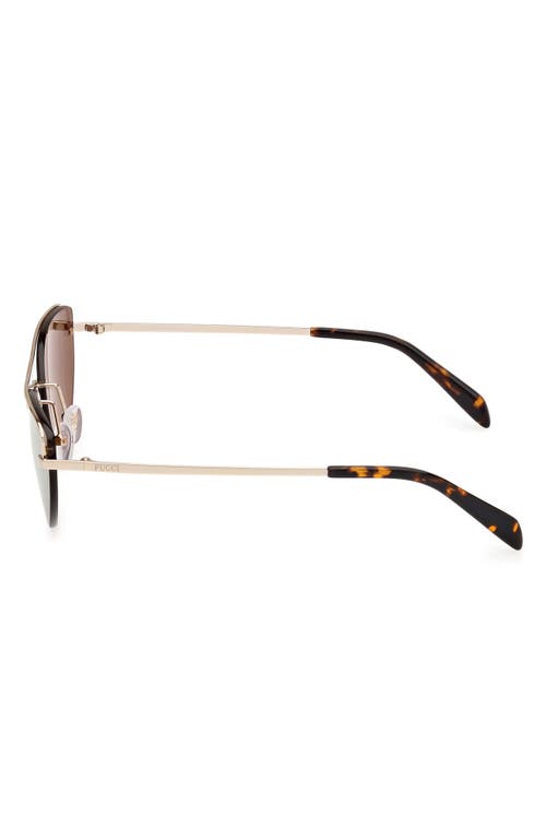 Pucci Emilio 59mm Cat Eye Sunglasses In Gold/brown Mirror