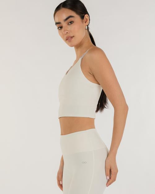 Rebody Active Maia Cloudlux Longline Bra In Off White