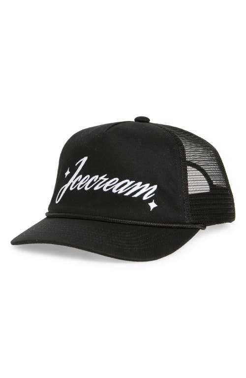 Icecream Gleam Logo Trucker Hat In Black