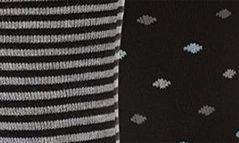 Memoi Assorted 4-pack Diabetic Crew Socks In Black/ White Beige