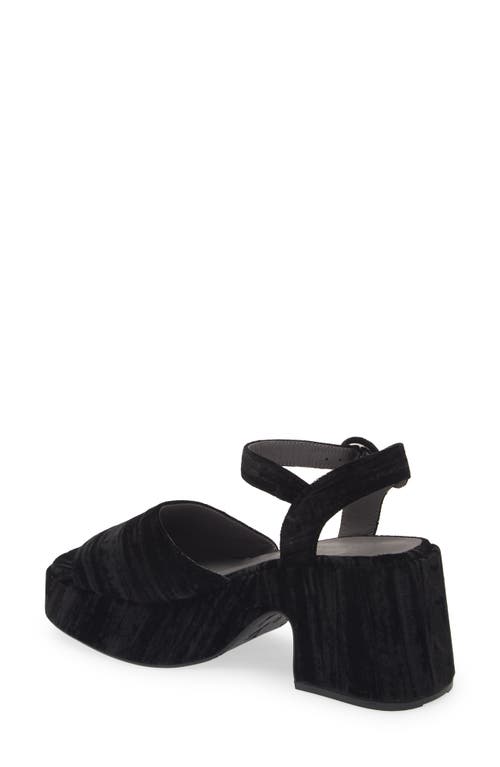 Chocolat Blu Georgette Platform Slide Sandal In Black Velvet