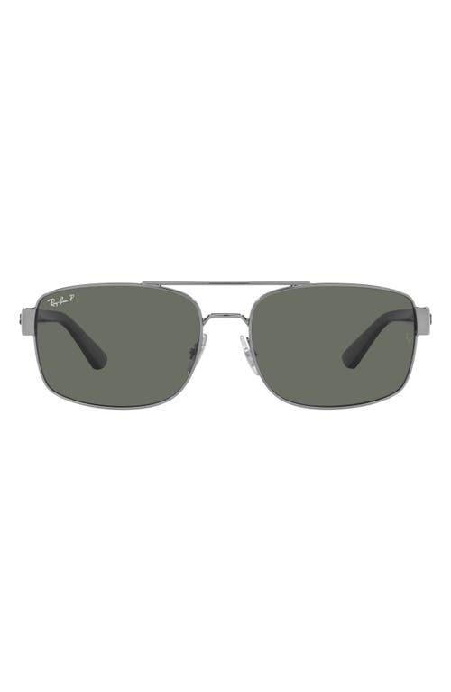 Ray-Ban 58mm Polarized Pillow Sunglasses in Gunmetal at Nordstrom