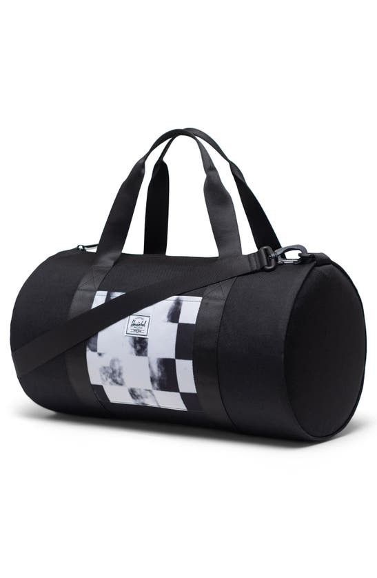 Shop Herschel Supply Co Kids' Classic Duffle Bag In Black Distressed Checker