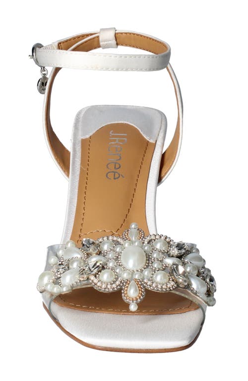 J. Reneé J.renée Raelyn Embellished Ankle Strap Sandal In Clear/white