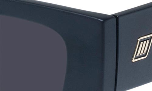 Shop Le Specs Atlantis 50mm Polarized Rectangular Sunglasses In Matte Black