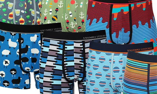 Unsimply Stitched Boxer Brief 7 Pack In Blue Multi