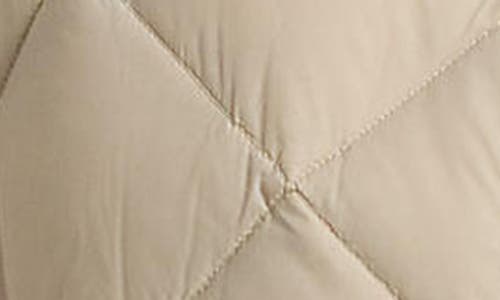 Shop Lauren Ralph Lauren Monogram Hooded Quilted Down Puffer Vest In Explorer Sand