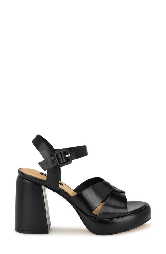 Shop Nine West Jalissa Ankle Strap Platform Sandal In Black