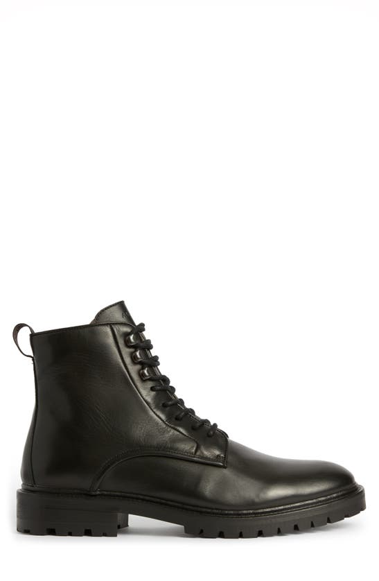 Allsaints Mens Black Laker Leather Combat Boots 7 | ModeSens