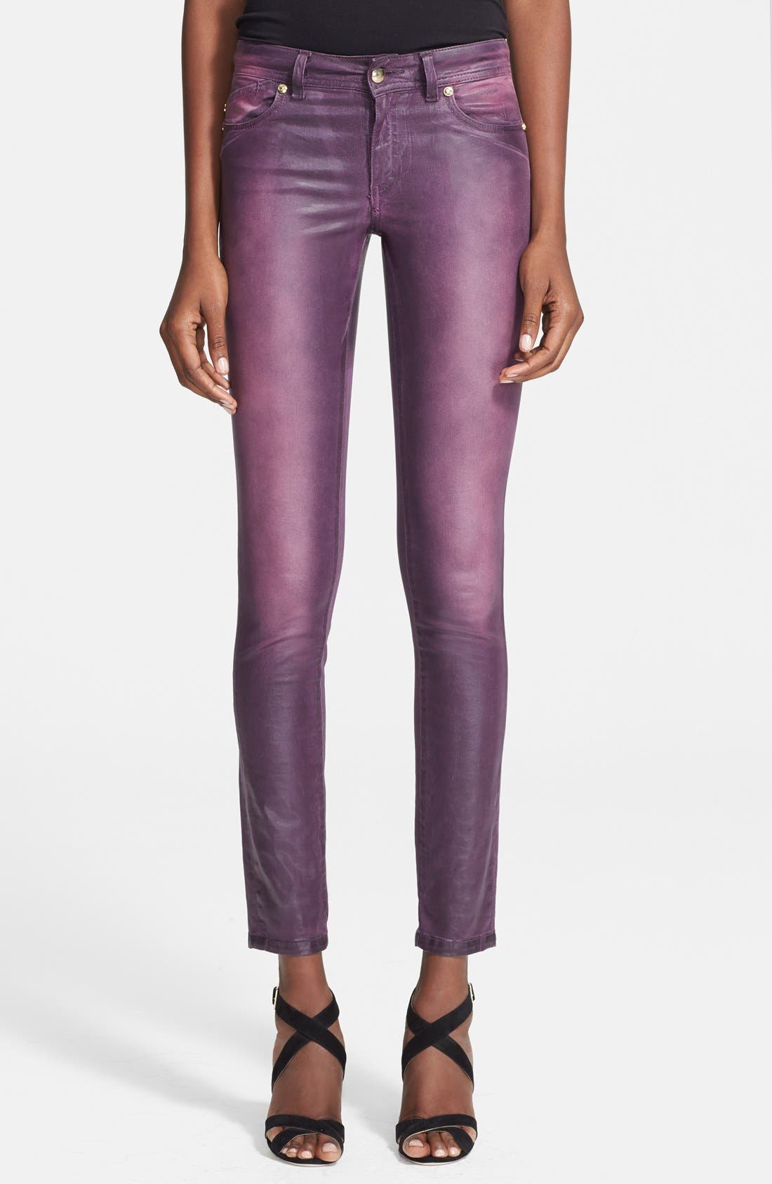 Just Cavalli Waxed Skinny Jeans Nordstrom