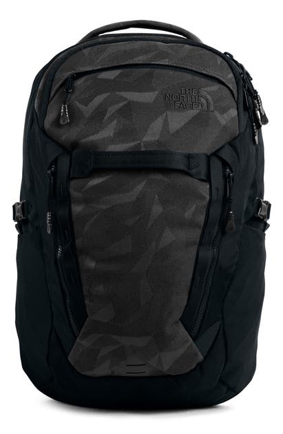 The North Face Surge Backpack In Tnf Black Camo/tnf Black