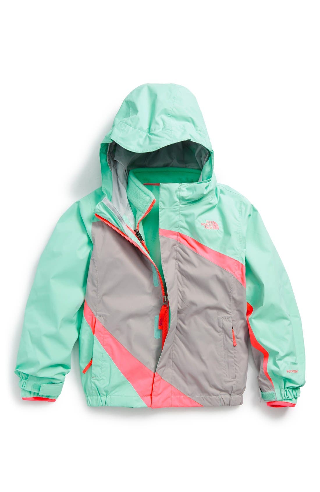 The North Face 'Mountain View' Hooded Waterproof TriClimate® 3in1 Jacket (Toddler Girls