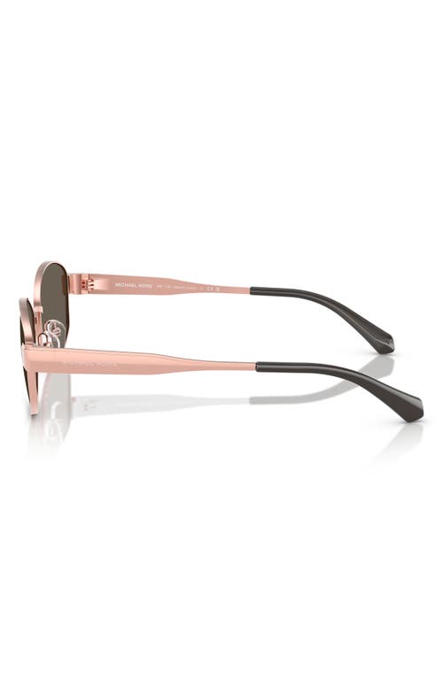 Shop Michael Kors 56mm Oval Sunglasses In Rose Gold