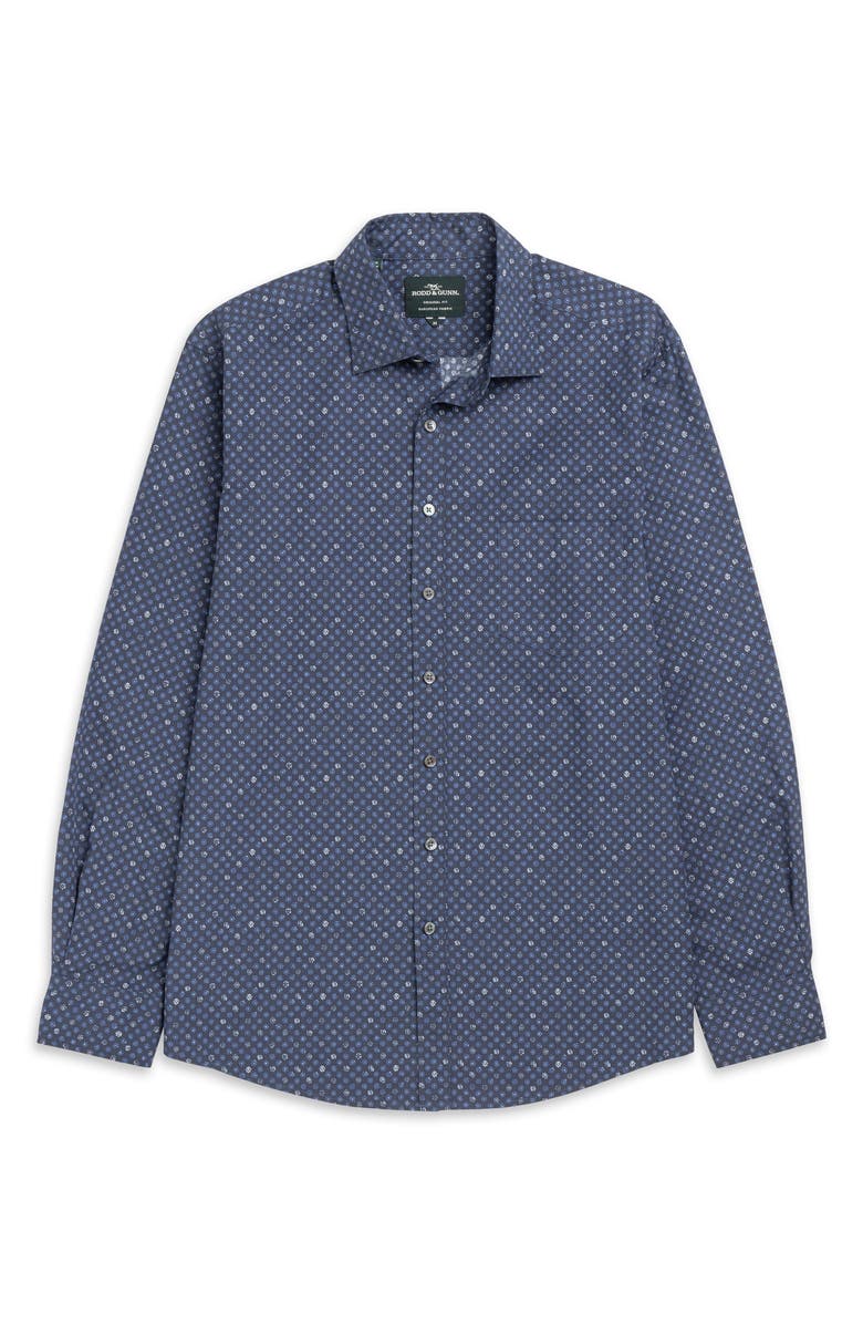 Rodd & Gunn Pinotage Original Fit Floral Medallion Button-Up Oxford Shirt, Alternate, color, Ink