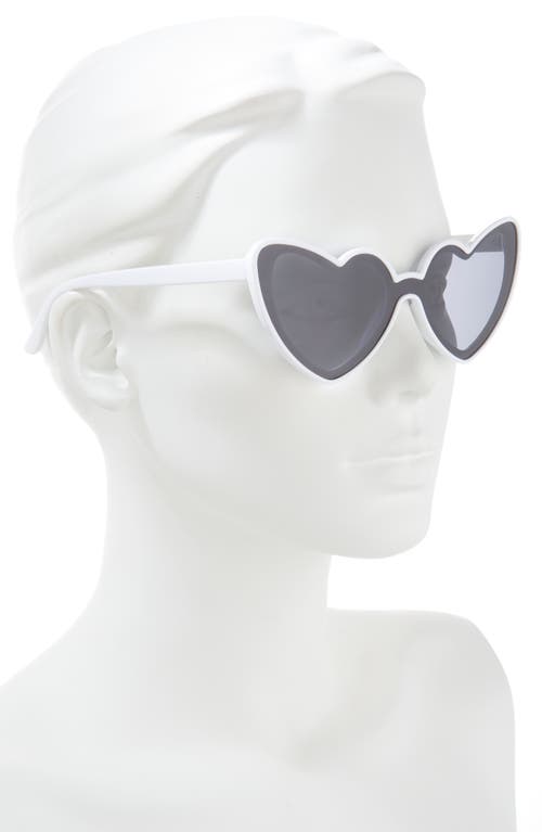 Shop Bp. 61mm Heart Sunglasses In White