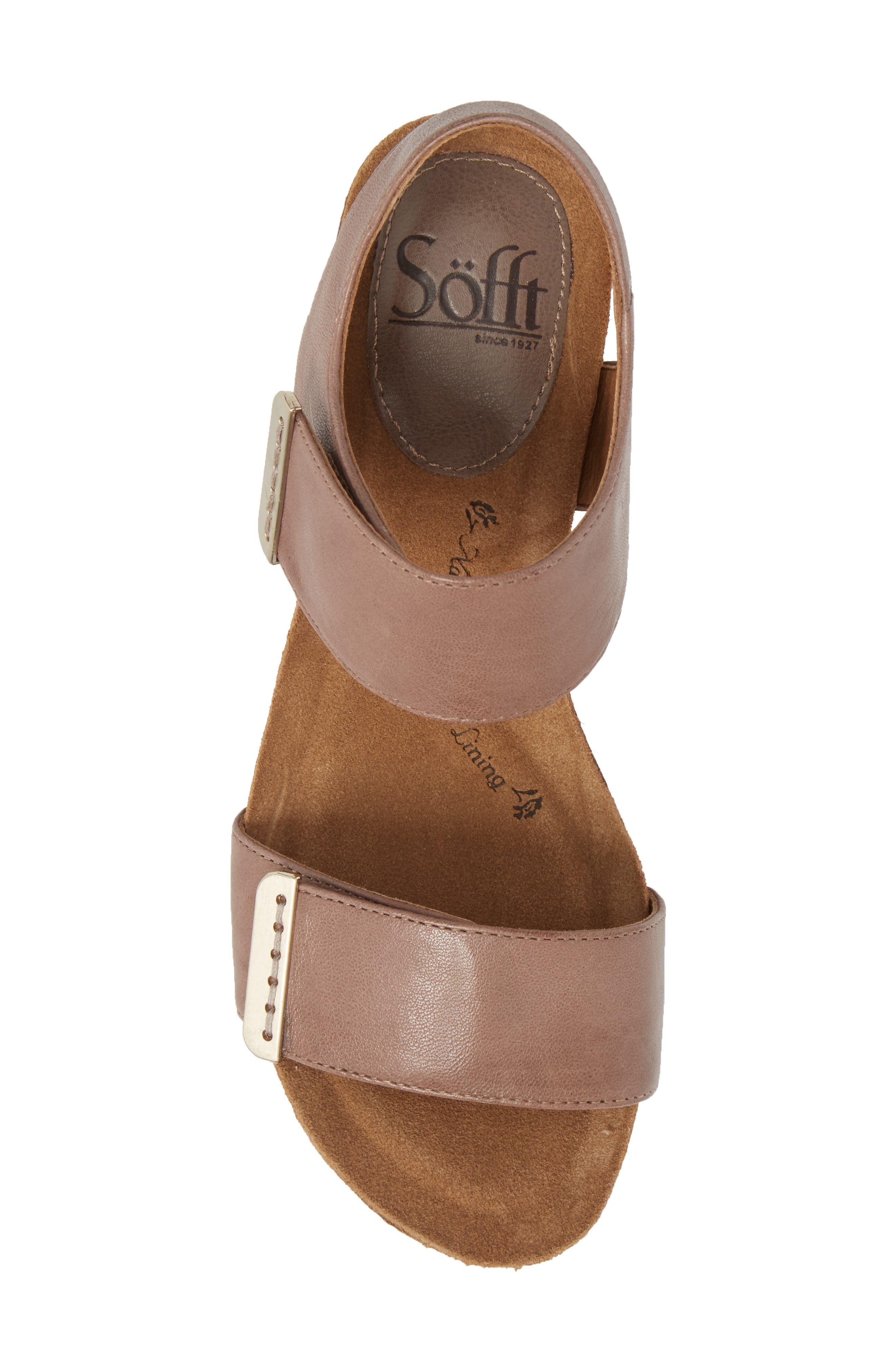 sofft verdi leather wedge sandals