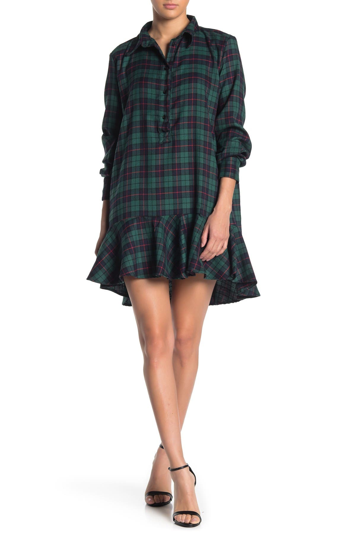 ruffle high low top