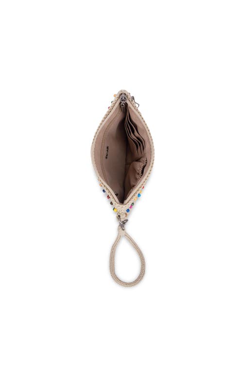 The Sak Vita Wristlet In Ecru Multi Beads