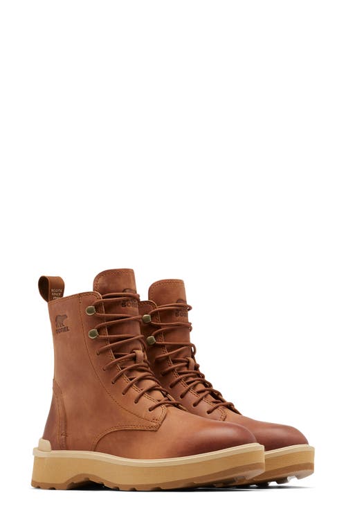 Size 6.5 SOREL Hi-Line Lace-Up Combat Boot in Scorch Tawny Buff at Nordstrom,