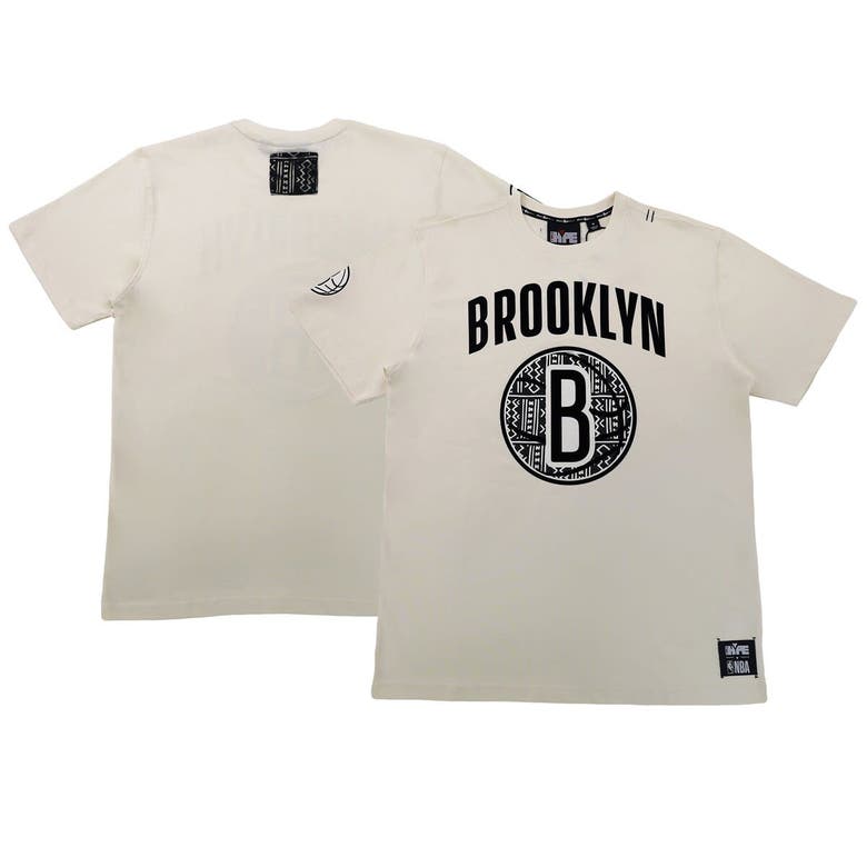 Shop Two Hype Unisex Nba X   Cream Brooklyn Nets Culture & Hoops T-shirt