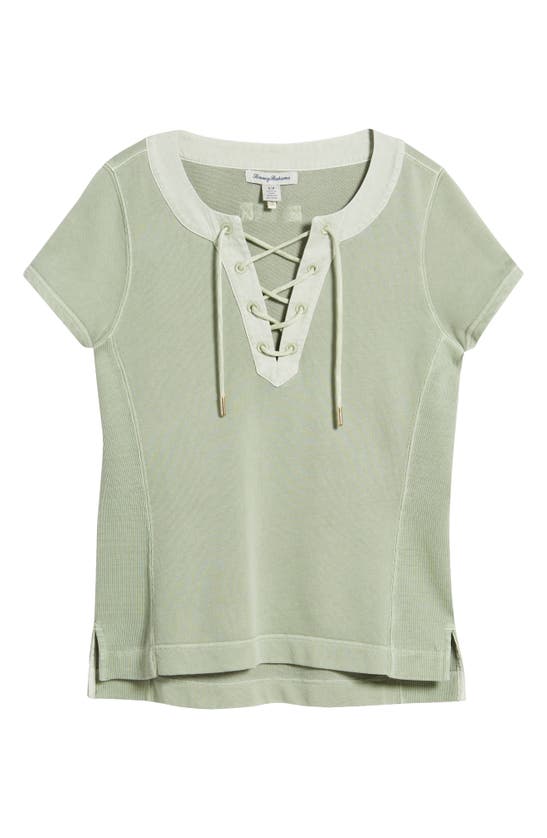 Shop Tommy Bahama Sunray Cotton Lace-up Top In Margarita