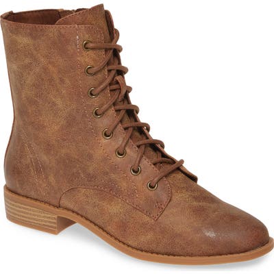 Bc Footwear Girl Power Vegan Lace-Up Boot, Brown