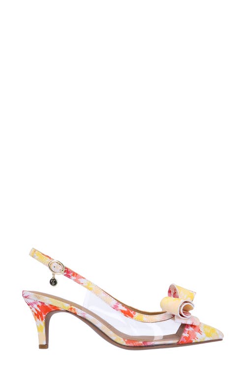 Shop J. Reneé Calista Slingback Pointed Cap Toe Pump In Clear/warm