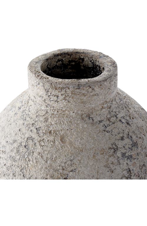 Ginger Birch Studio Textured Clay Vase In Beige