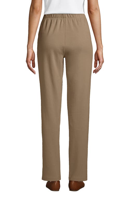 Lands' End Sport Knit High Rise Pants In Rich Camel