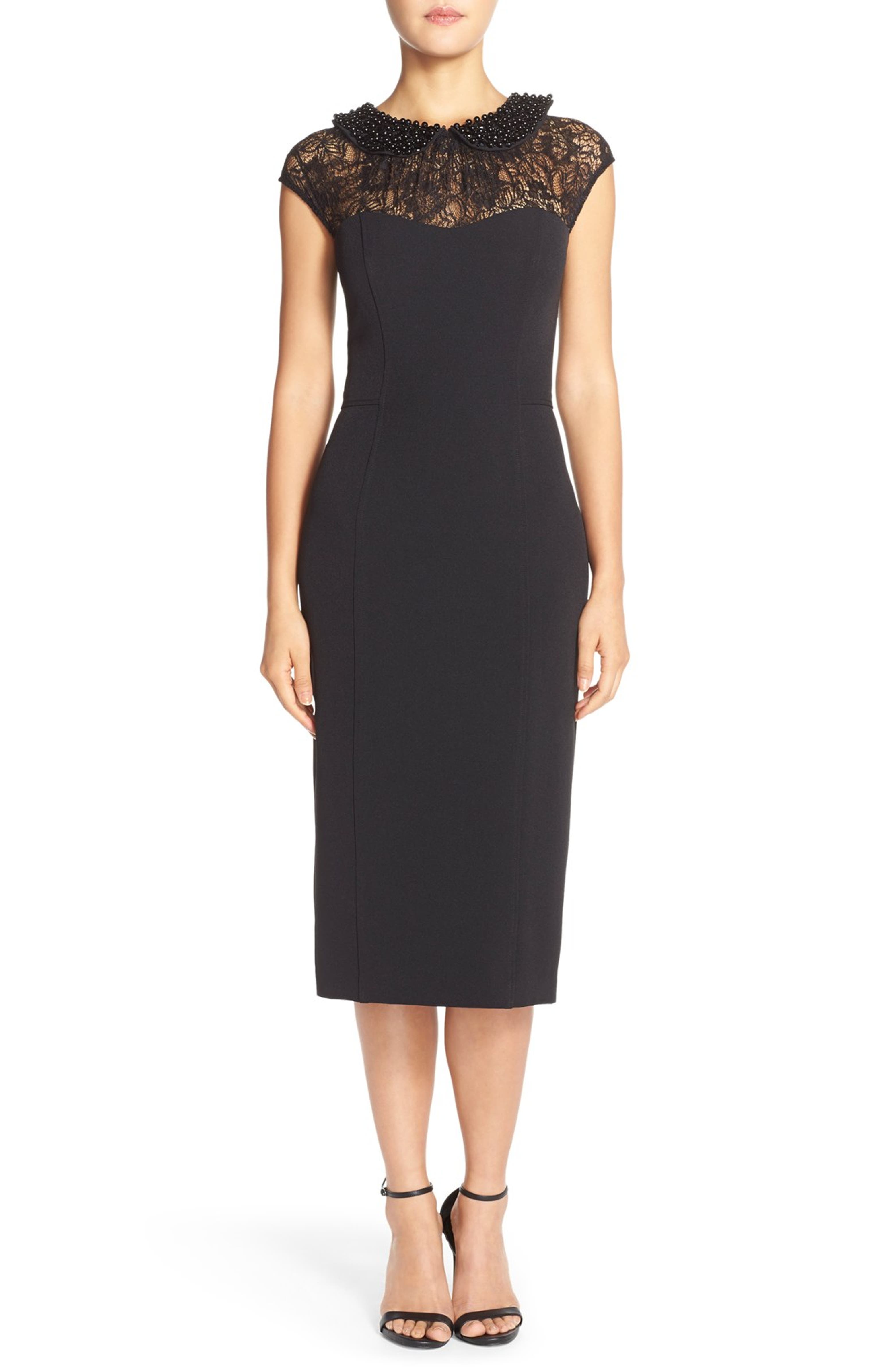 Maggy London Shimmer Lace Sheath Dress | Nordstrom