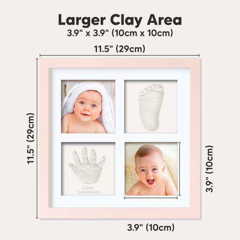 Shop Keababies Ever Baby Hand & Footprint Keepsake Frame In Petal Pink