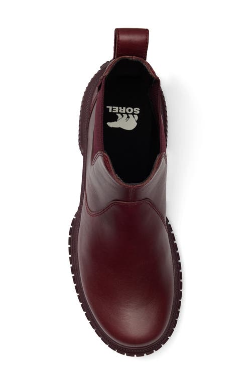 Sorel Ona Ave Waterproof Chelsea Boot In Epic Plum/ Black