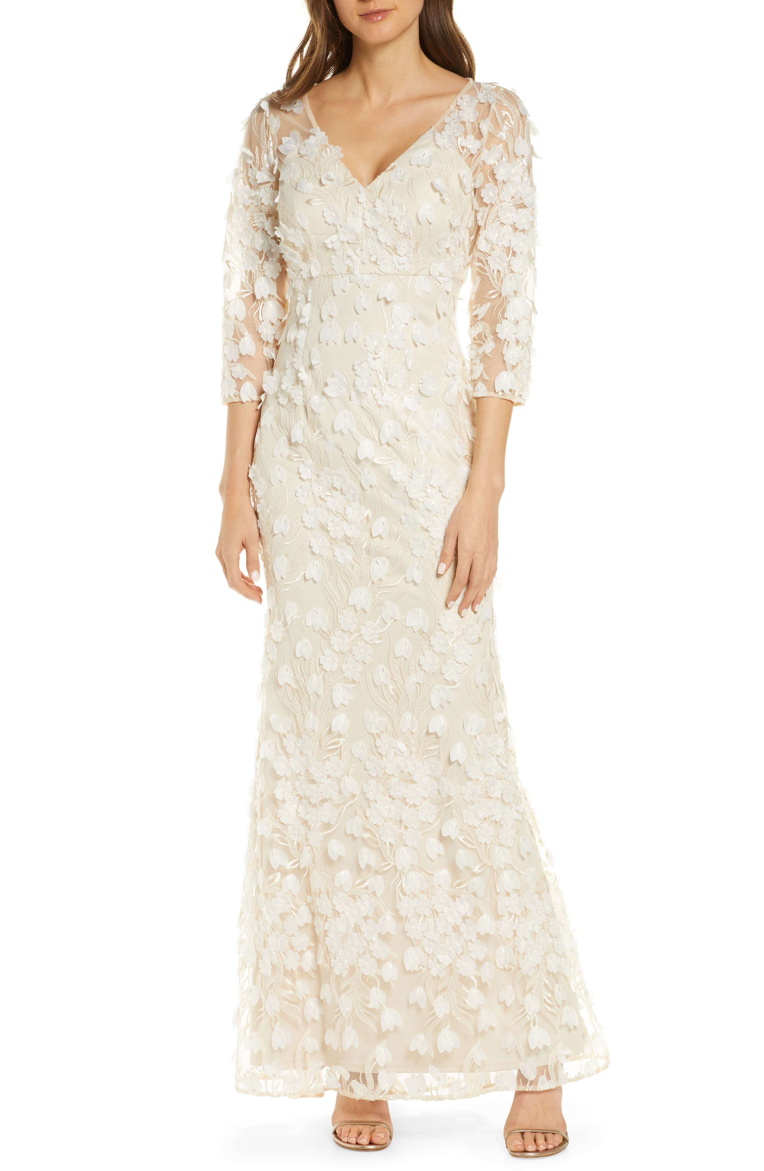 carmen marc valvo infusion 3d floral mermaid gown