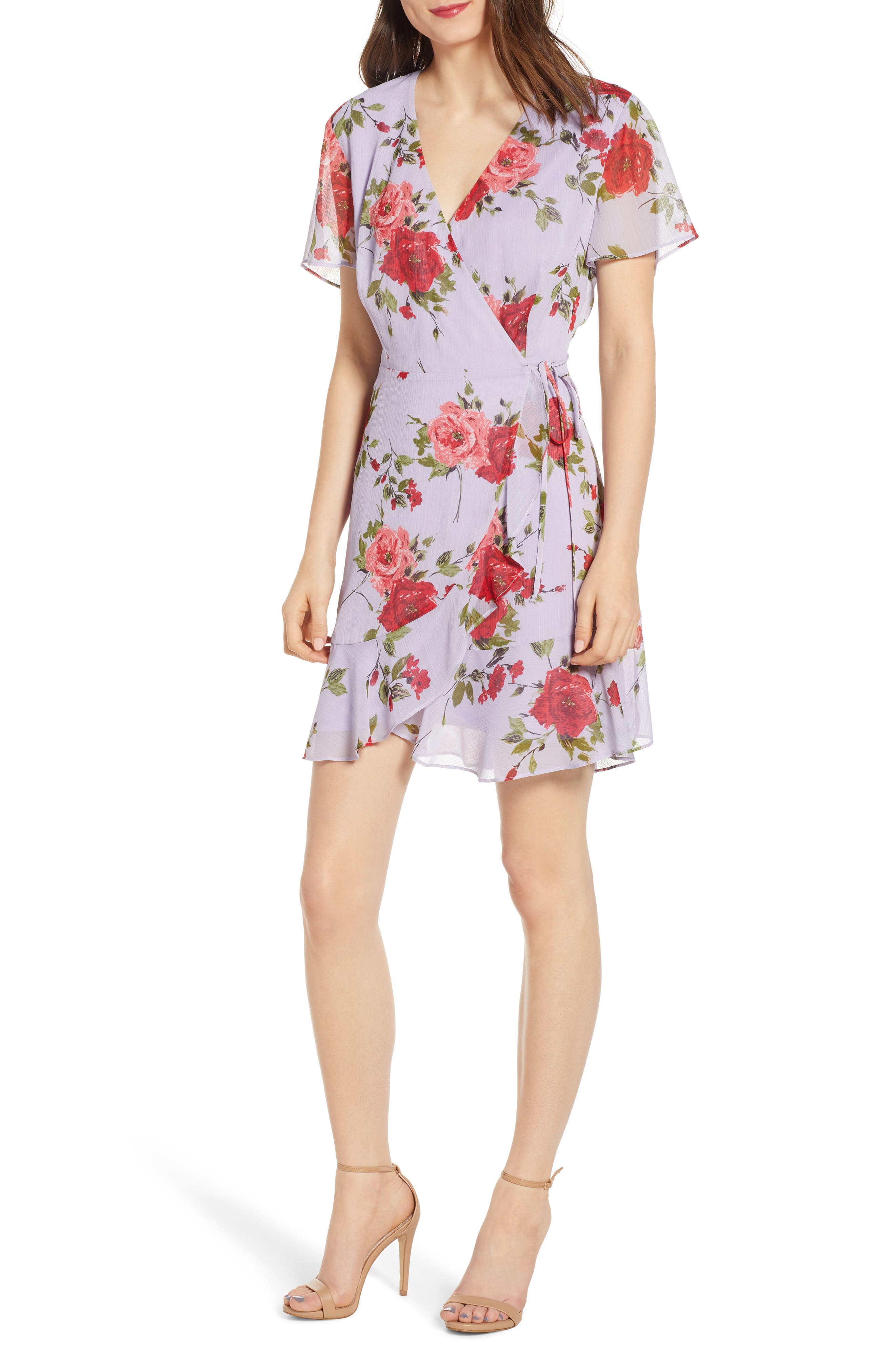 isabella asymmetrical wrap dress